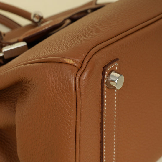 Hermes Gold Retourne Birkin 25 Bag