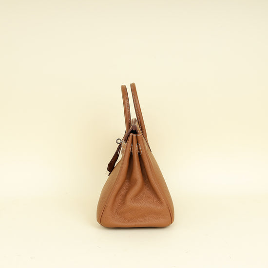 Hermes Gold Retourne Birkin 25 Bag
