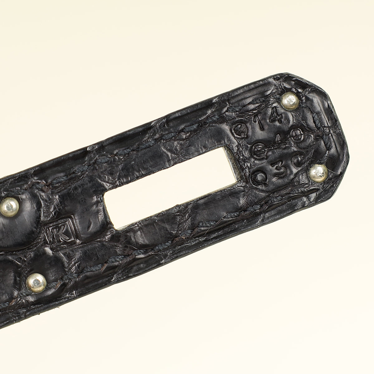 Hermes Noir Matte Porosus Crocodile Birkin 35 Bag