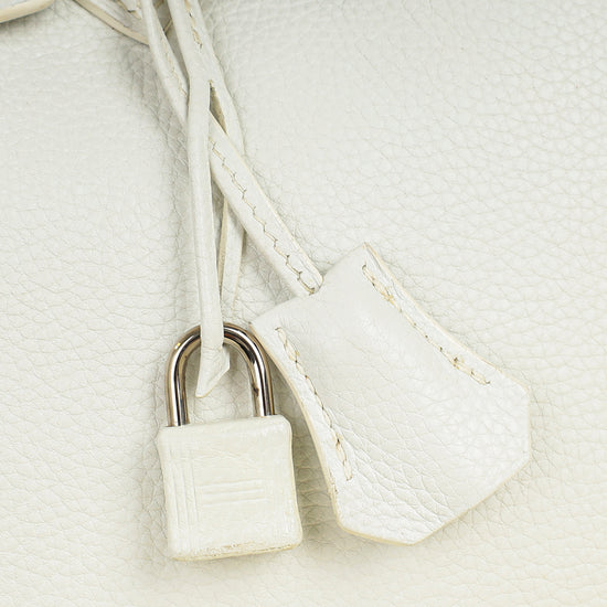 Hermes Blanc Retourne Birkin 35 Bag