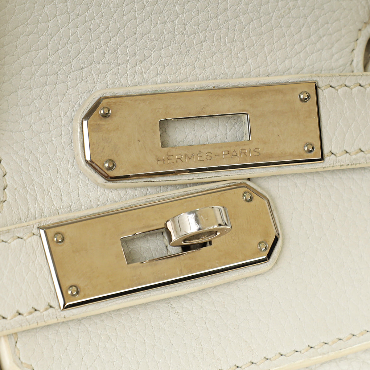 Hermes Blanc Retourne Birkin 35 Bag