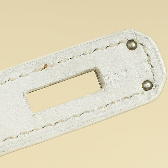 Hermes Blanc Retourne Birkin 35 Bag