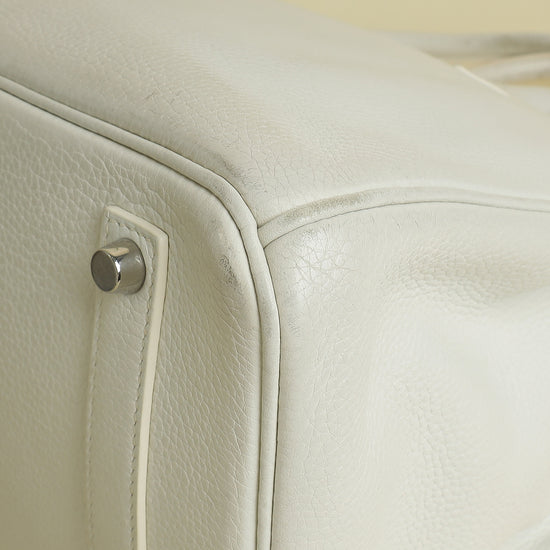 Hermes Blanc Retourne Birkin 35 Bag