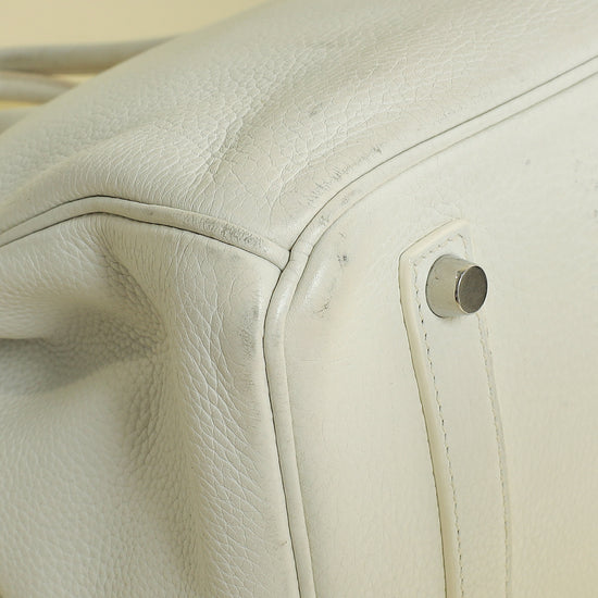 Hermes Blanc Retourne Birkin 35 Bag
