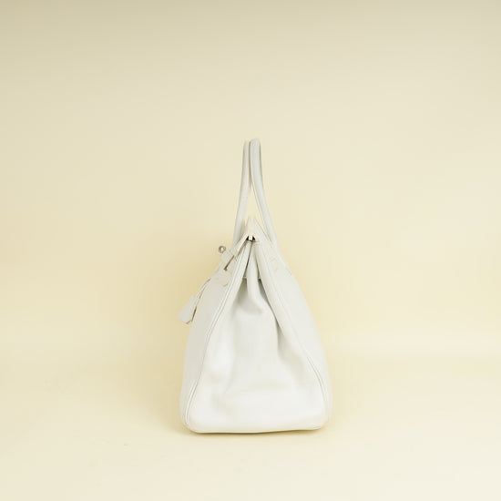 Hermes Blanc Retourne Birkin 35 Bag