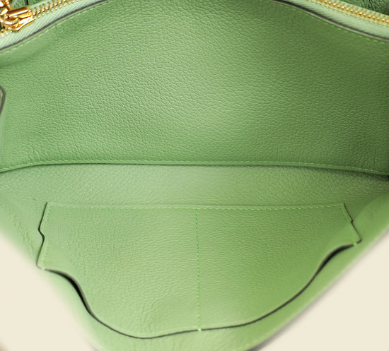 Hermes Vert Crique Kelly To Go Evercolor Wallet