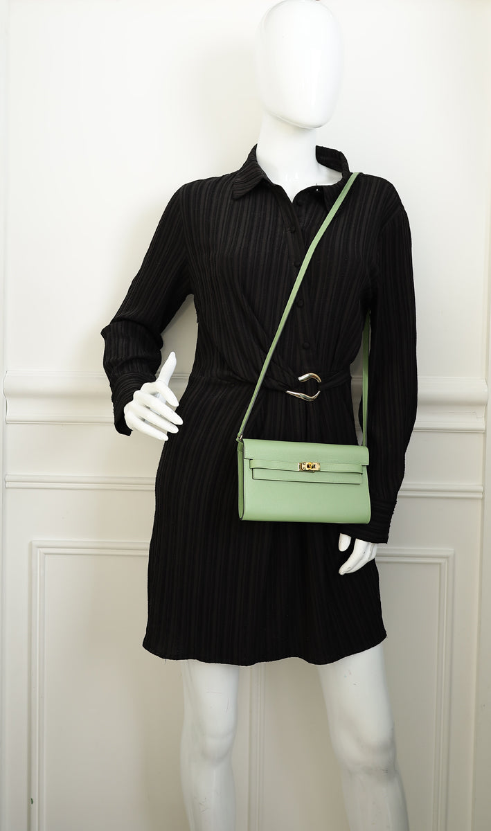 Hermes Vert Crique Kelly To Go Evercolor Wallet