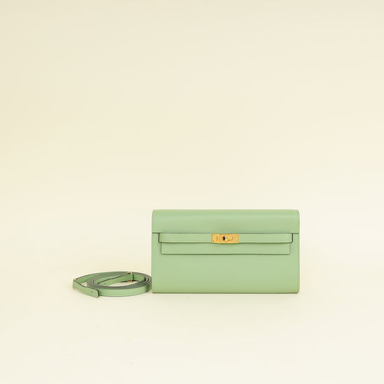 Hermes Vert Crique Kelly To Go Evercolor Wallet