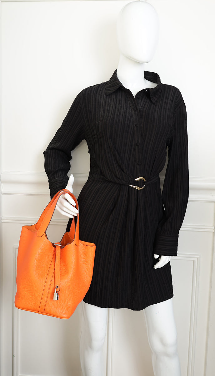 Hermes Orange Minuim Picotin Lock 22 Bag – THE CLOSET