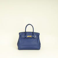 Hermes Bleu Saphire Birkin 30 Evercolor Bag
