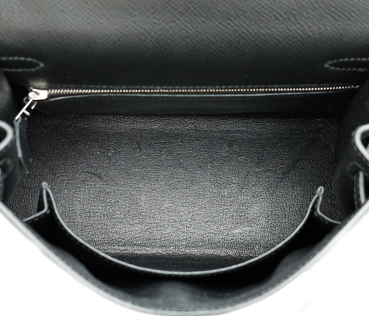 Hermes Noir Kelly 25 Sellier Bag W/ Twilly