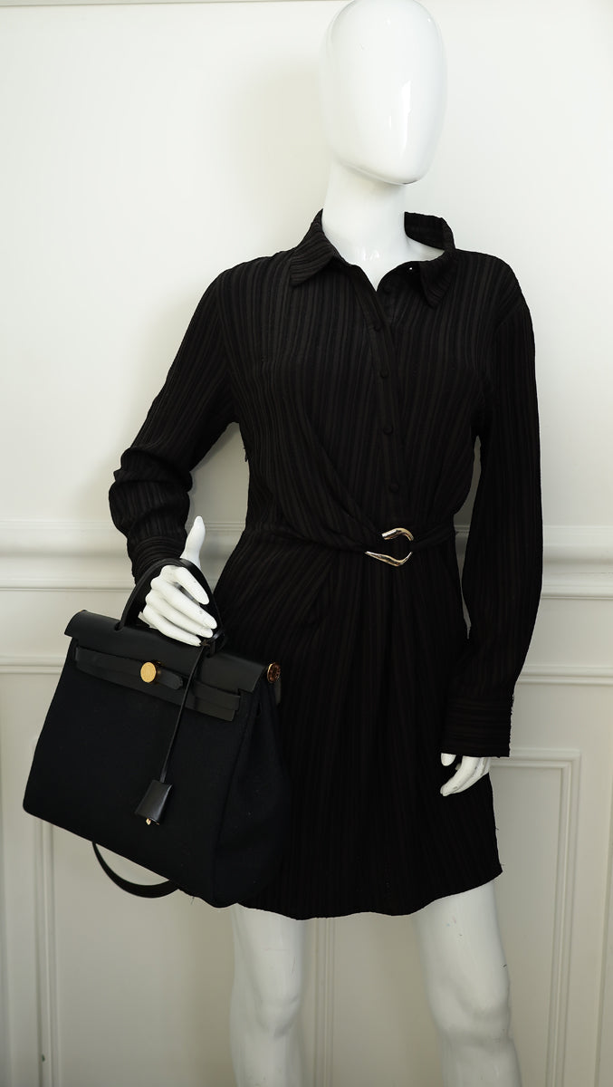 Hermes Noir Herbag Zip 31 Retourne Bag — image 13 of 13