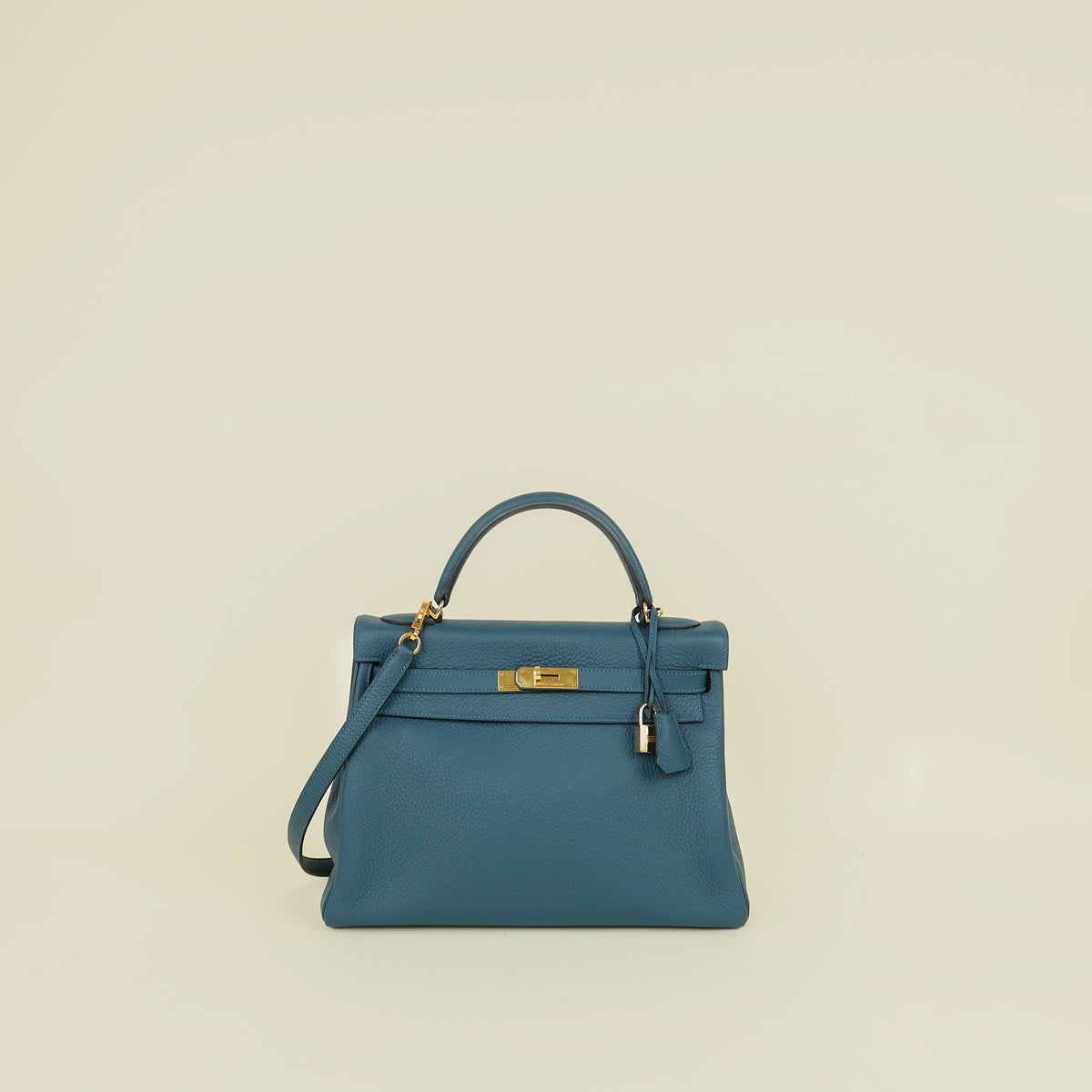 Hermes Bleu Colvert Kelly 32 Retourne Bag — image 1 of 14