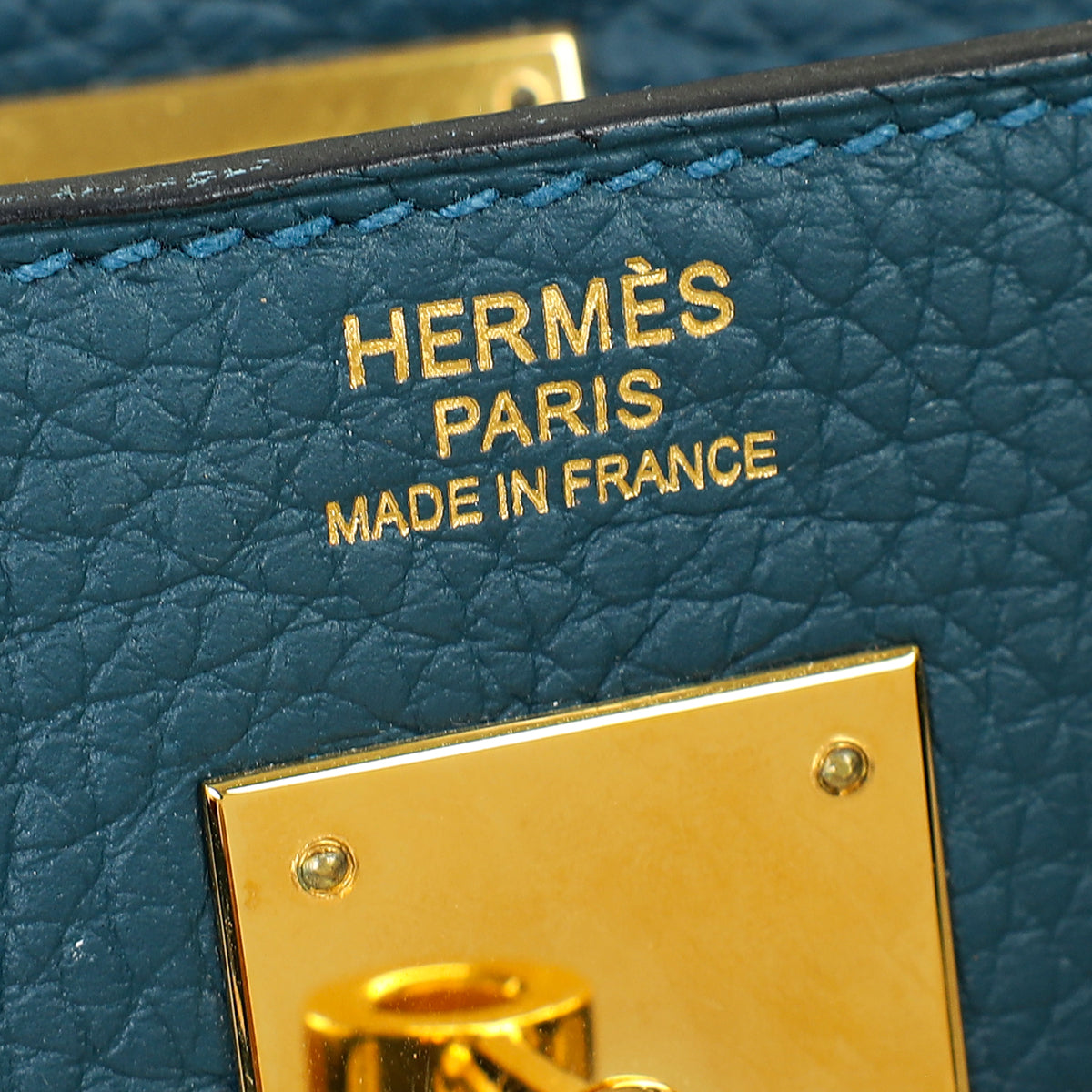 Hermes Bleu Colvert Kelly 32 Retourne Bag — image 12 of 14