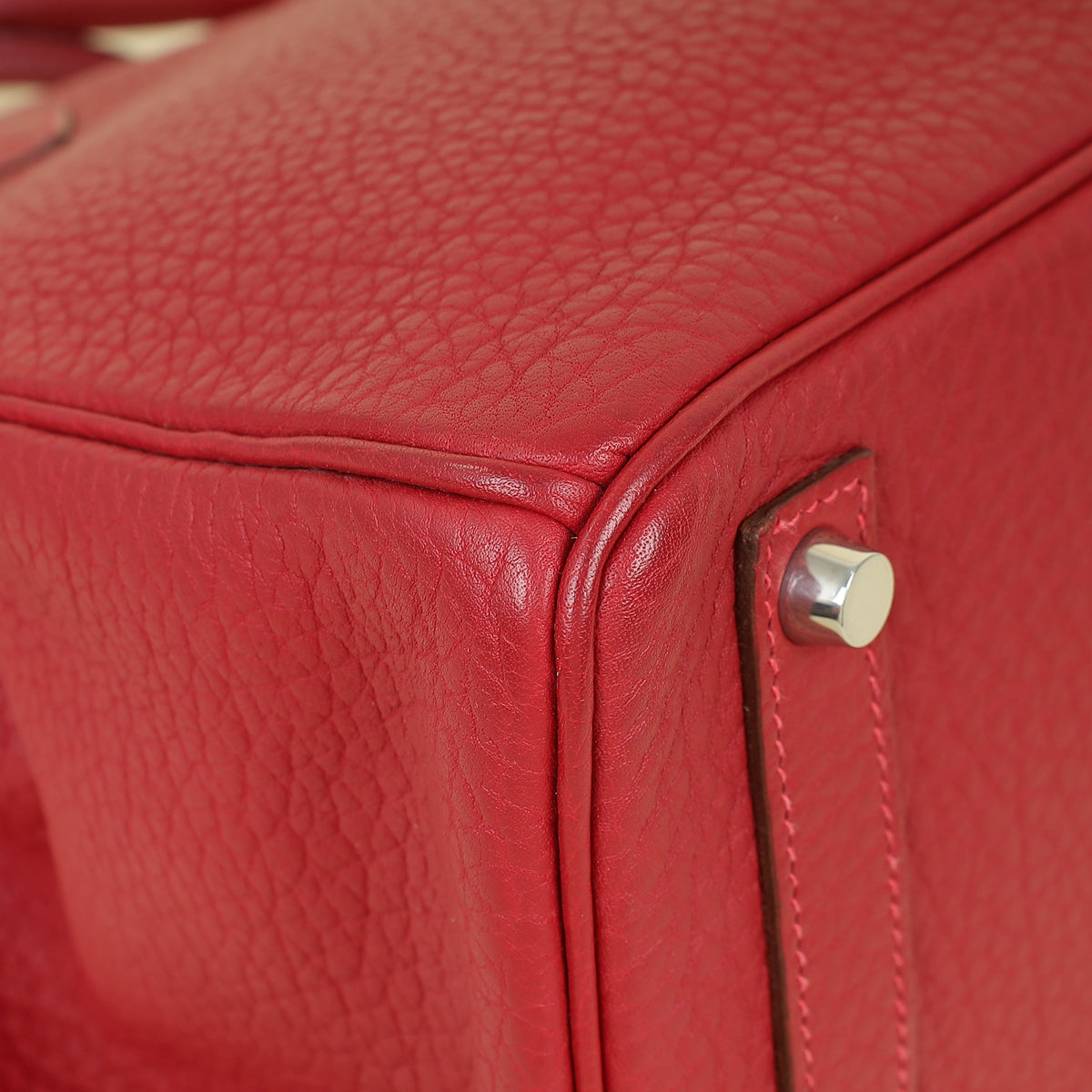 Hermes Rouge H HAC Birkin 32 Bag — image 8 of 14