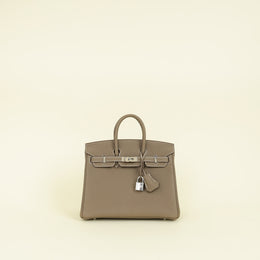 Hermes Etoupe Birkin 25 Bag