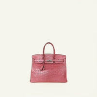 Hermes Boise de Rose Matte Alligator Birkin 35 Bag
