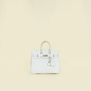 Hermes Blanc Birkin 25 Bag