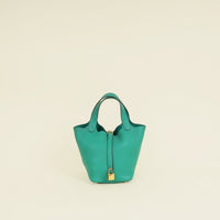 Hermes Vert Jade Picotin Lock 18 Bag