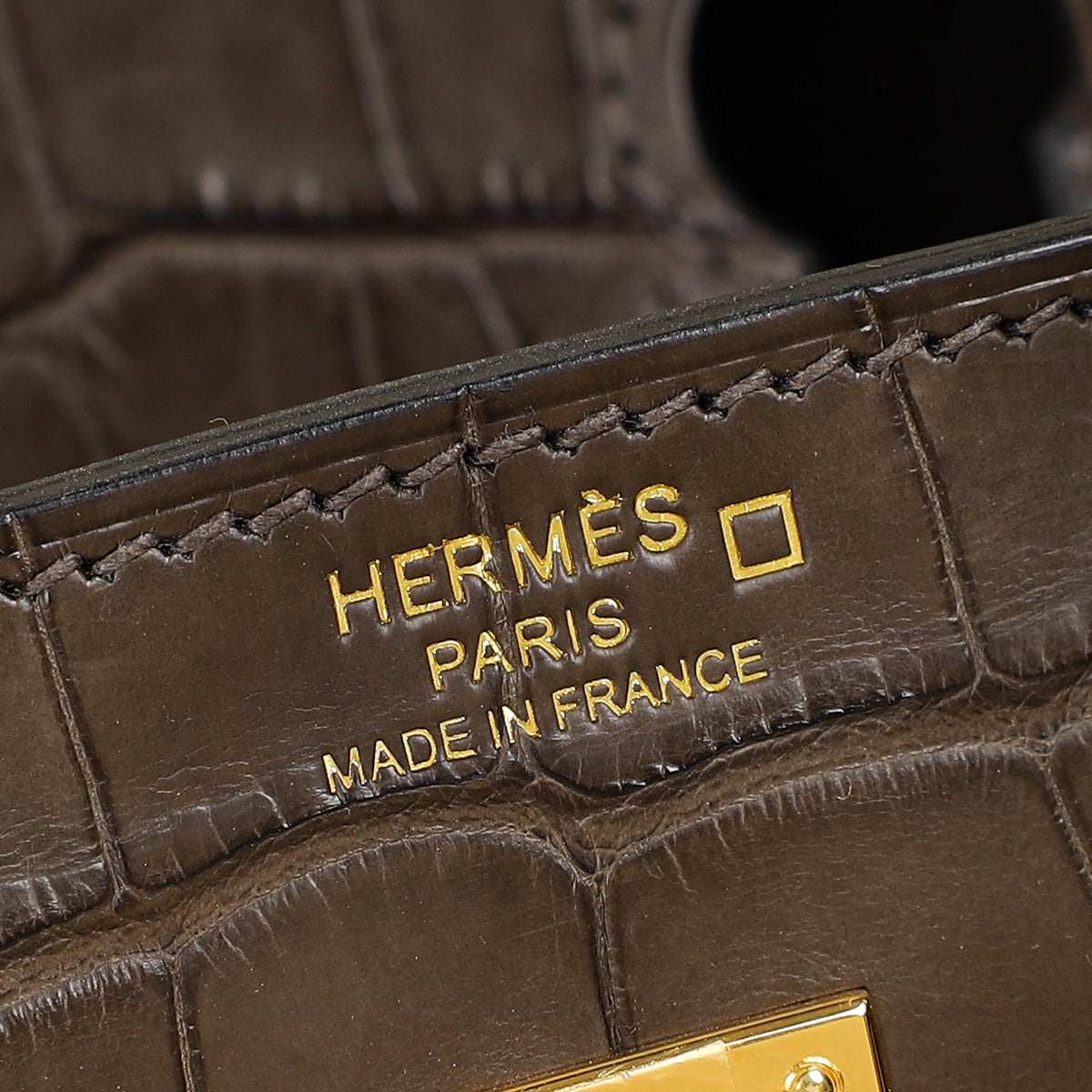 Hermes Gris Elephant 8C Matte Alligator Mississippiensis Birkin 25 Bag — image 12 of 15