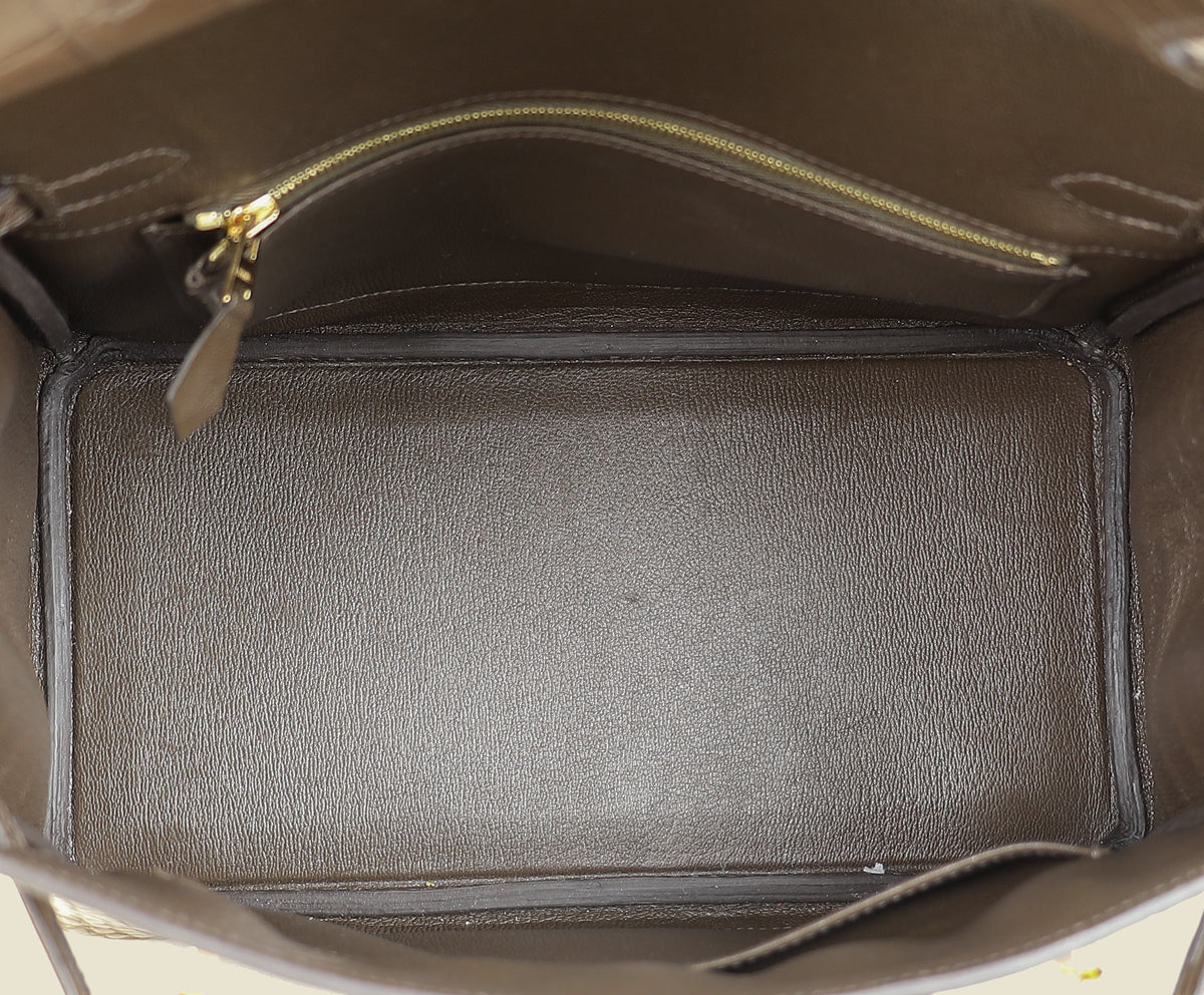 Hermes Gris Elephant 8C Matte Alligator Mississippiensis Birkin 25 Bag — image 13 of 15