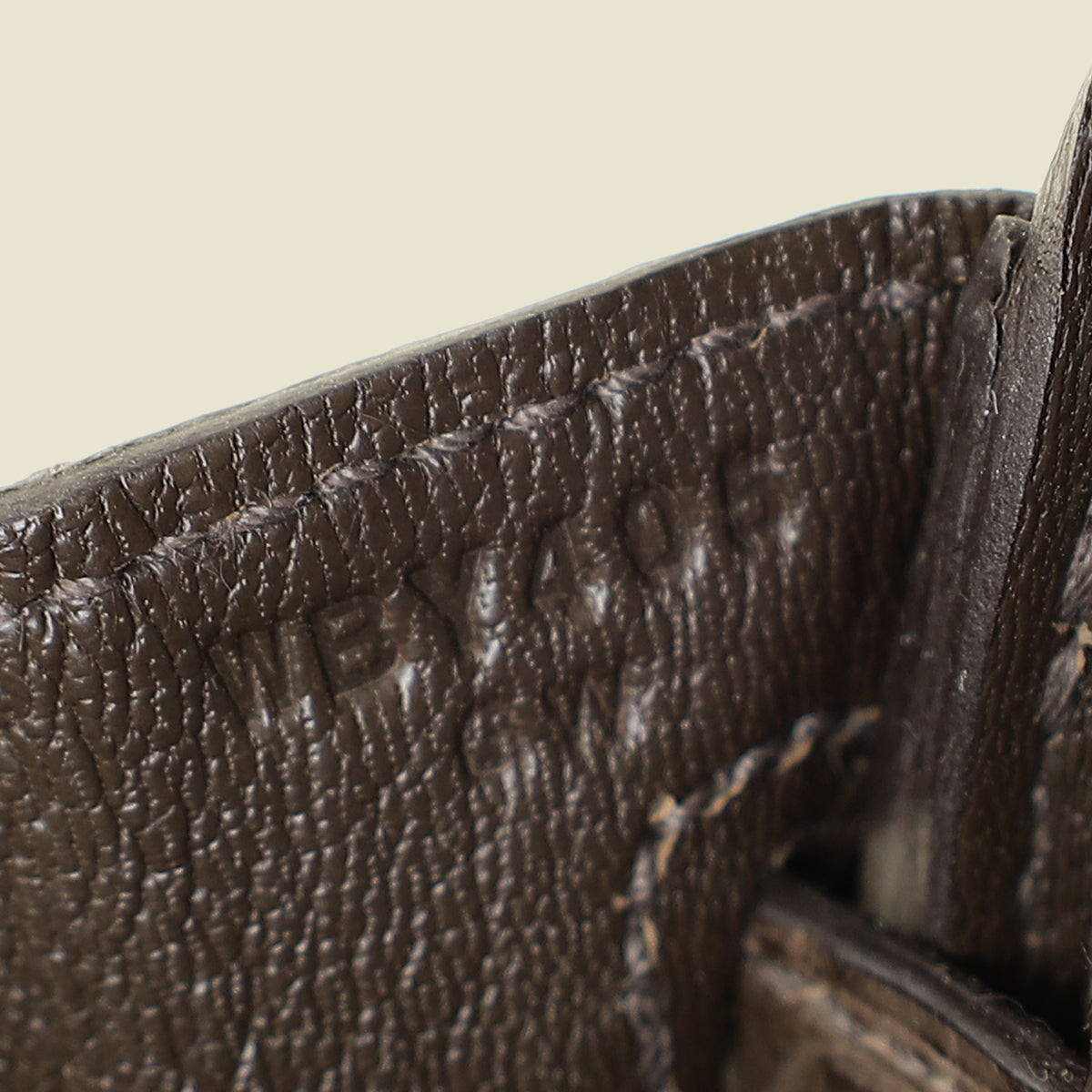 Hermes Gris Elephant 8C Matte Alligator Mississippiensis Birkin 25 Bag — image 14 of 15