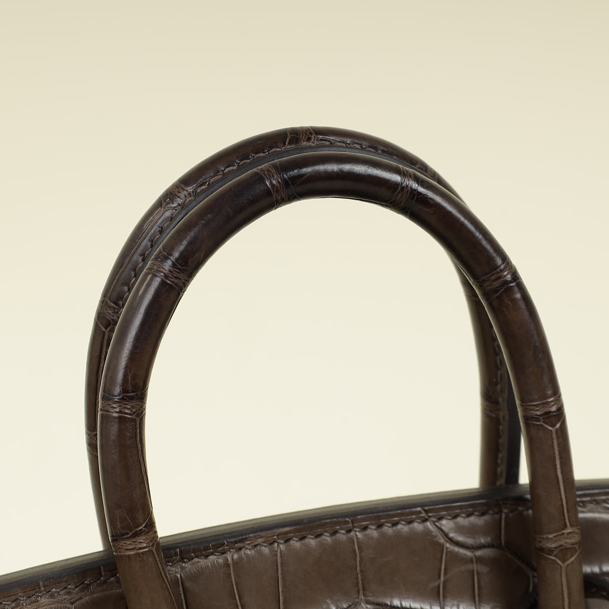 Hermes Gris Elephant 8C Matte Alligator Mississippiensis Birkin 25 Bag — image 9 of 15