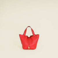 Hermes Rouge Casaque Picotin Lock 22 Bag