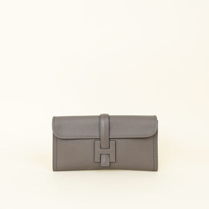 Hermes Gris Etain Jige Elan 29 Clutch