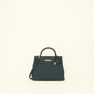 Hermes Vert Cypress Retourne Kelly 32 Bag