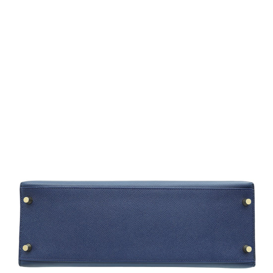 Load image into Gallery viewer, Hermes Bleu Saphire Kelly 32 Sellier Bag
