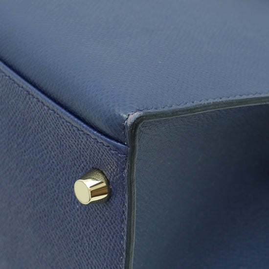 Load image into Gallery viewer, Hermes Bleu Saphire Kelly 32 Sellier Bag

