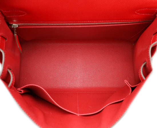 Hermes Rouge Casaque Kelly 28 Sellier Bag