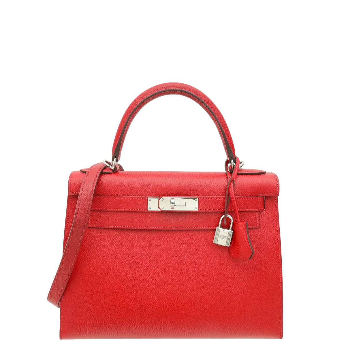 Hermes Rouge Casaque Kelly 28 Sellier Bag