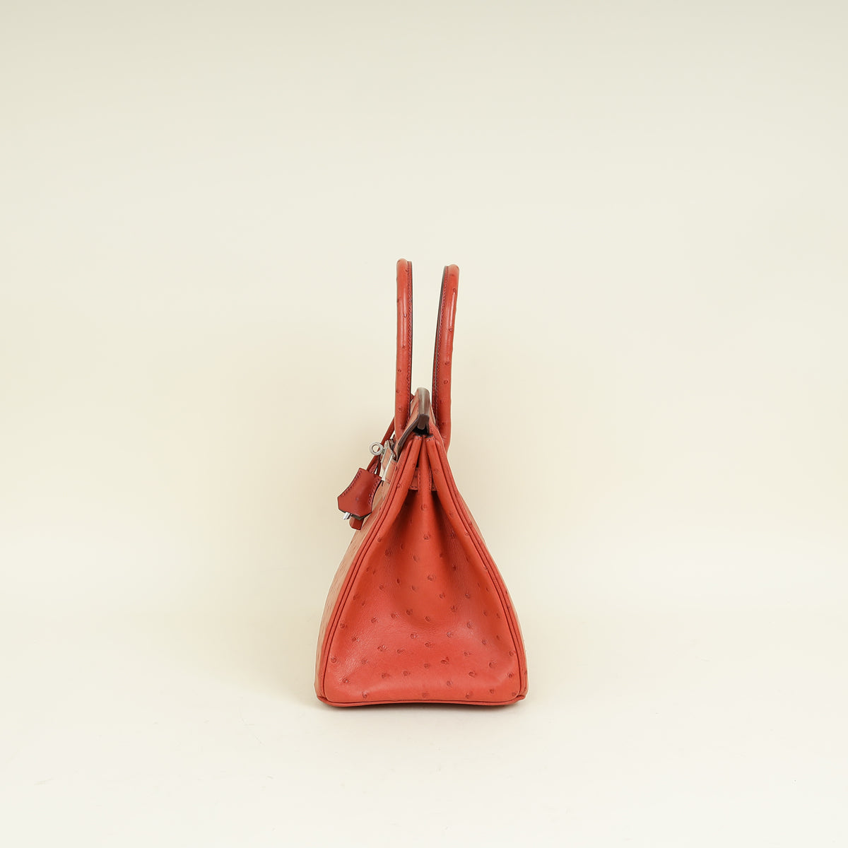 Hermes Cuivre Ostrich Retourne Horseshoe Birkin 30 Bag