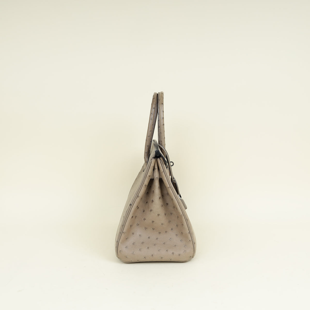 Hermes Gris Tourterelle Ostrich Retourne Birkin 30 Bag