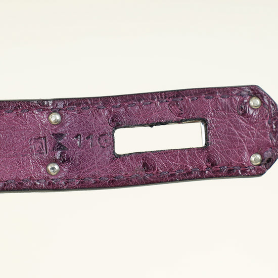 Hermes Violine Ostrich Retourne Birkin 30 Bag