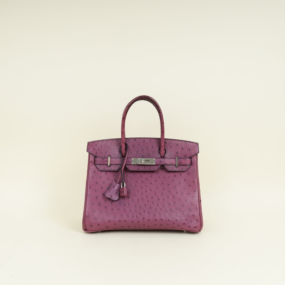 Hermes Violine Ostrich Retourne Birkin 30 Bag