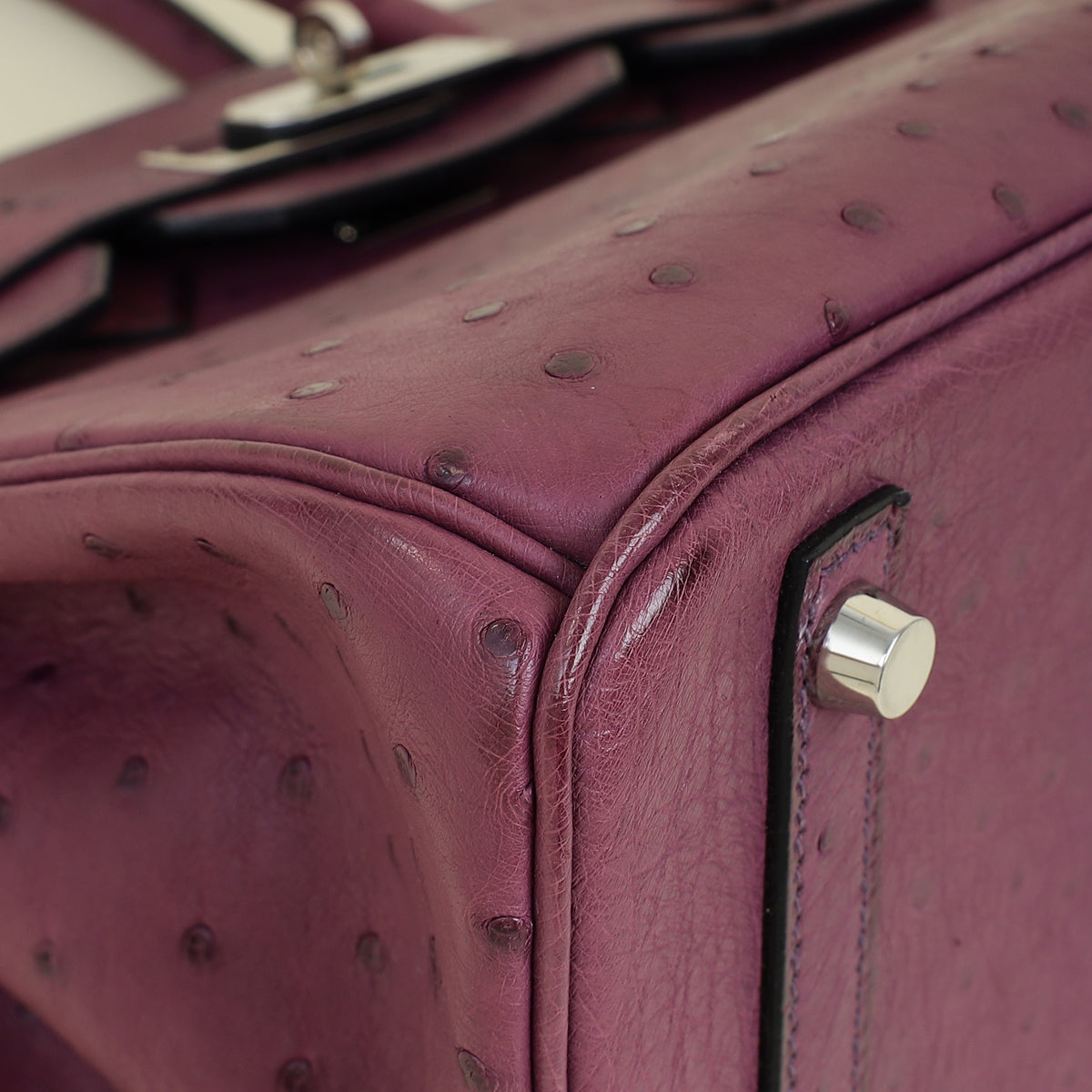 Hermes Violine Ostrich Retourne Birkin 30 Bag