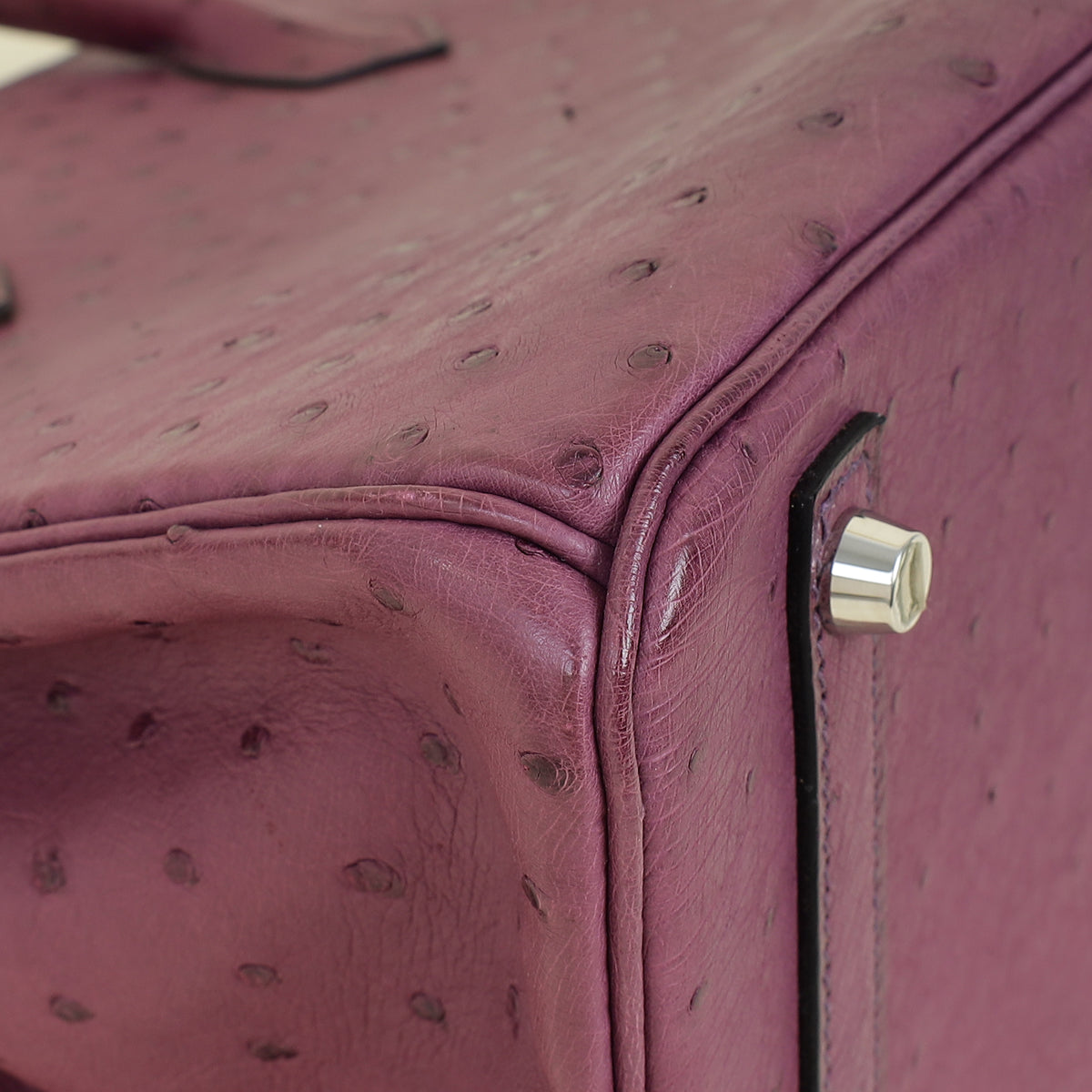 Hermes Violine Ostrich Retourne Birkin 30 Bag