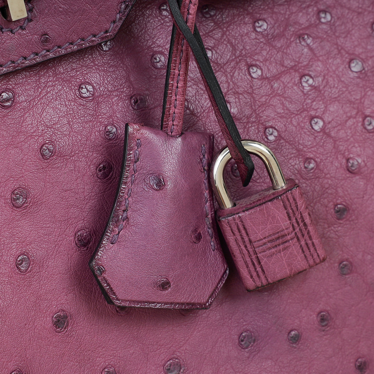 Hermes Violine Ostrich Retourne Birkin 30 Bag