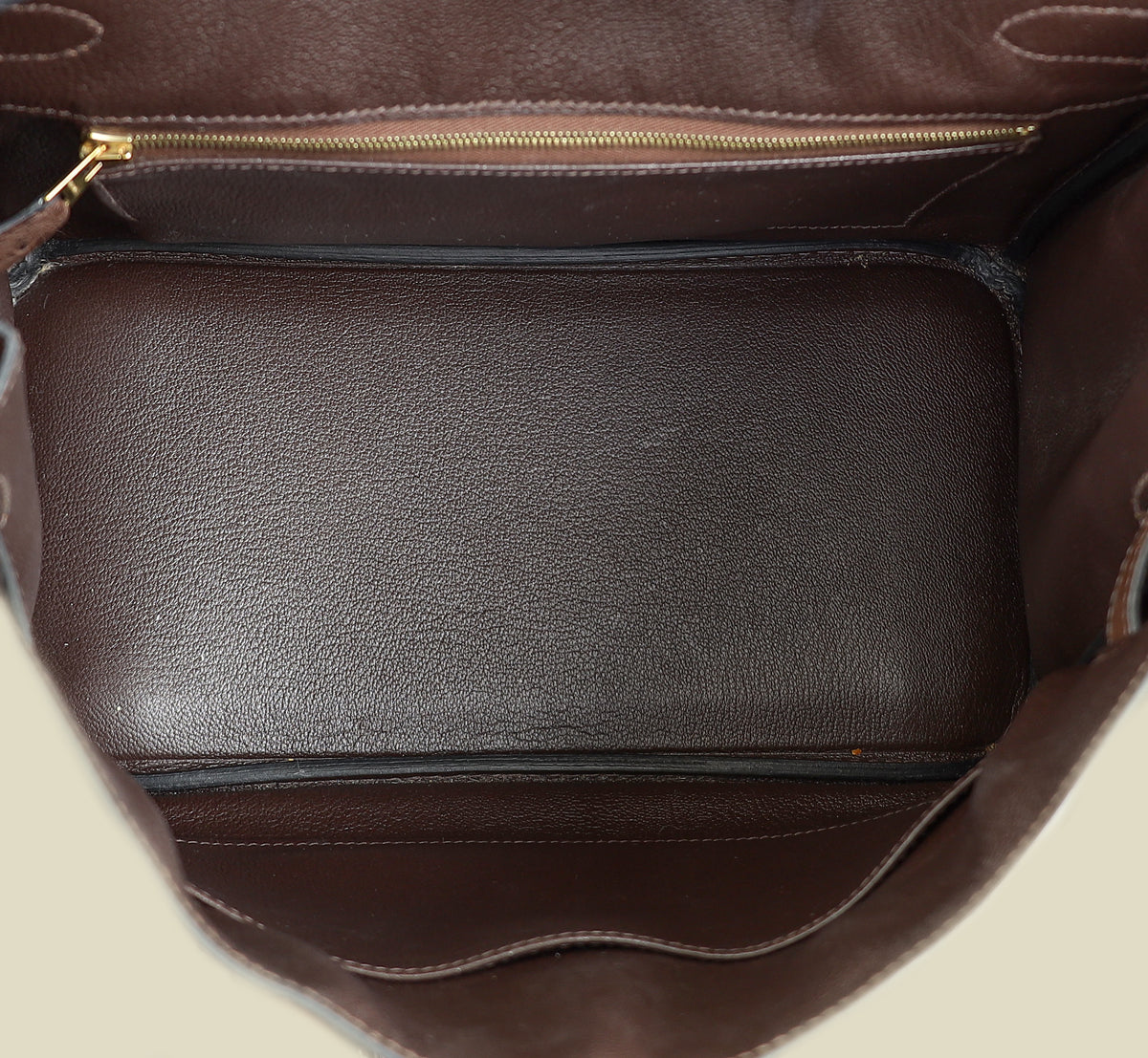 Hermes Chocolate Ostrich Retourne Birkin 30 Bag