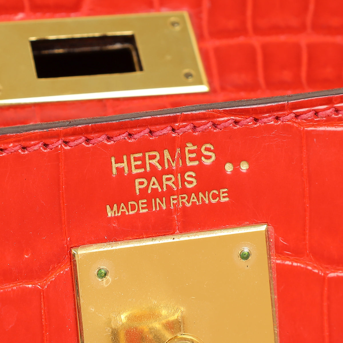 Hermes Bougainvillea Shiny Niloticus Crocodile Sellier Kelly 32 Bag