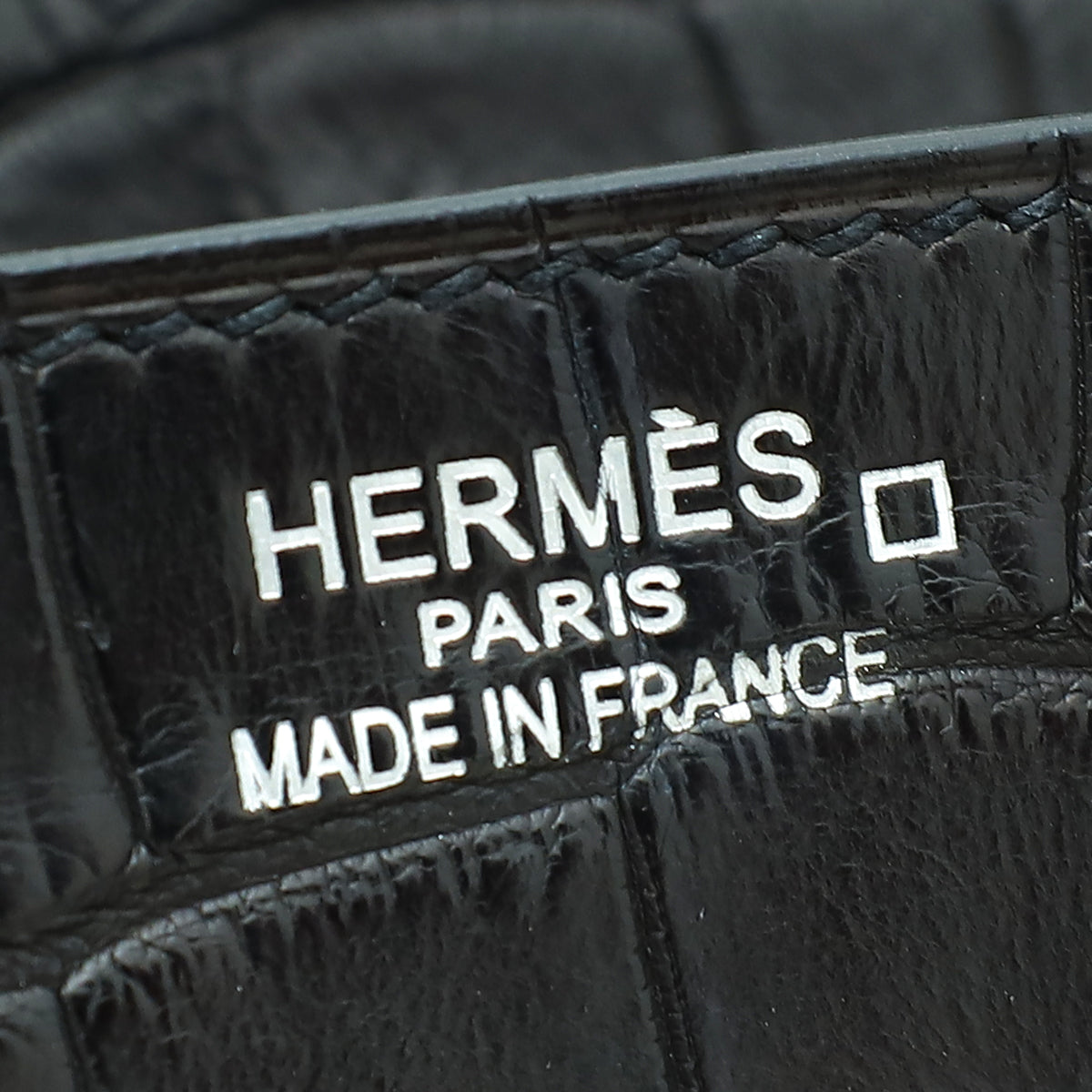 Hermes Noir Alligator Birkin 35 Bag