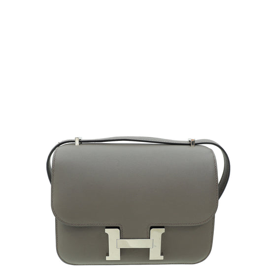 Hermes Gris Etain Constance Mini 18 Bag