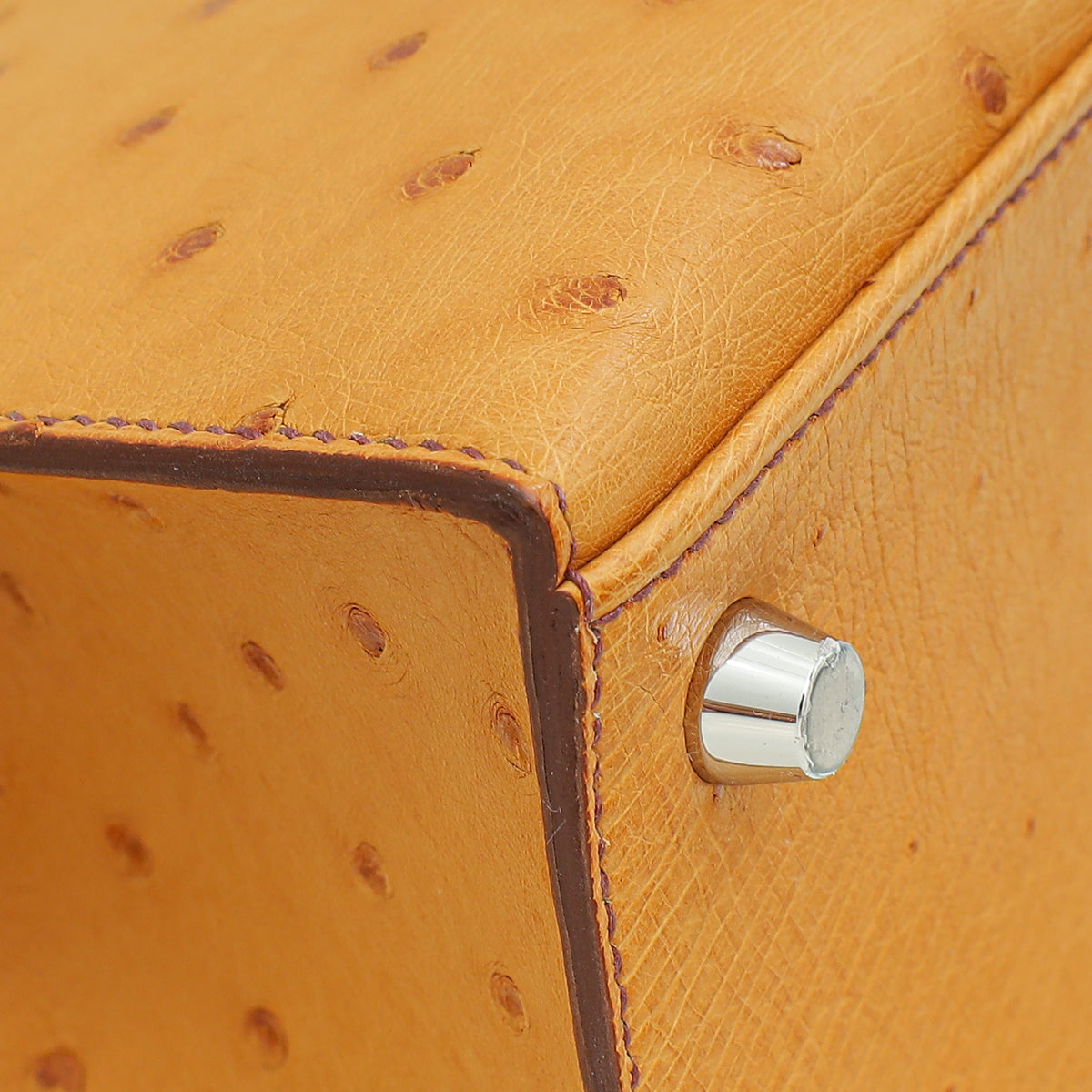 Hermes Gold Ostrich Sellier Kelly 25 Bag-Hermes-THE CLOSET