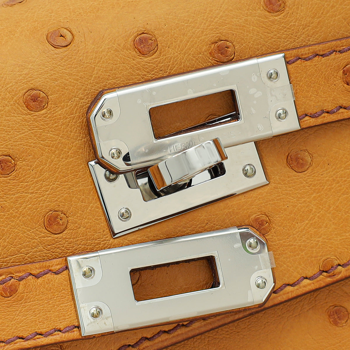 Hermes Gold Ostrich Sellier Kelly 25 Bag-Hermes-THE CLOSET