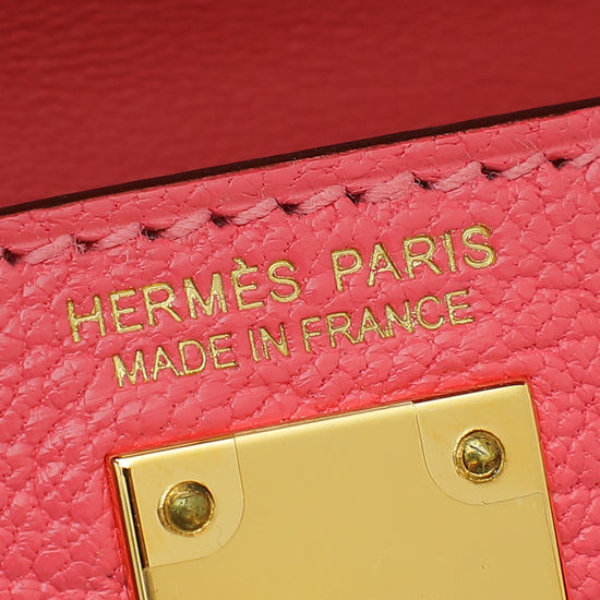 Hermes Rose Lipstick Chevre Mysore Mini Kelly Bag