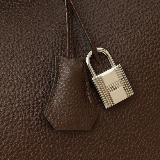 Hermes Chocolate Retourne Birkin 35 Bag-Hermes-THE CLOSET