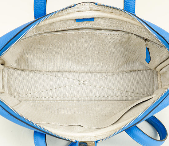 Hermes Electric Blue Victoria Elan 38 Shoulder Bag